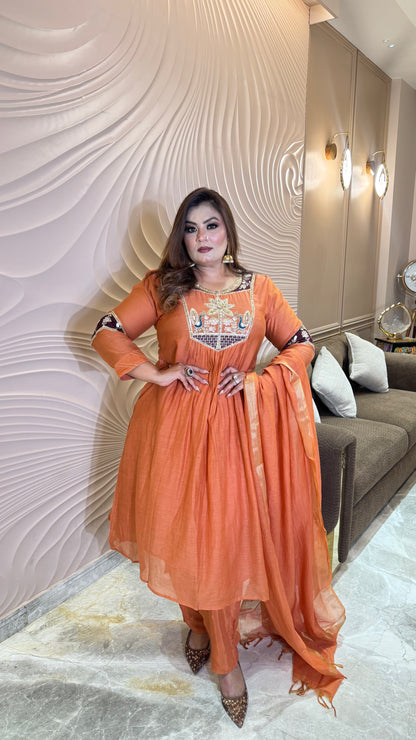 Zoya Malmal Chanderi Cotton Suit