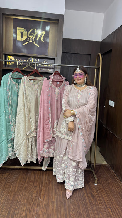 Zyvessa (Pure Chinnon Sharara Suit)