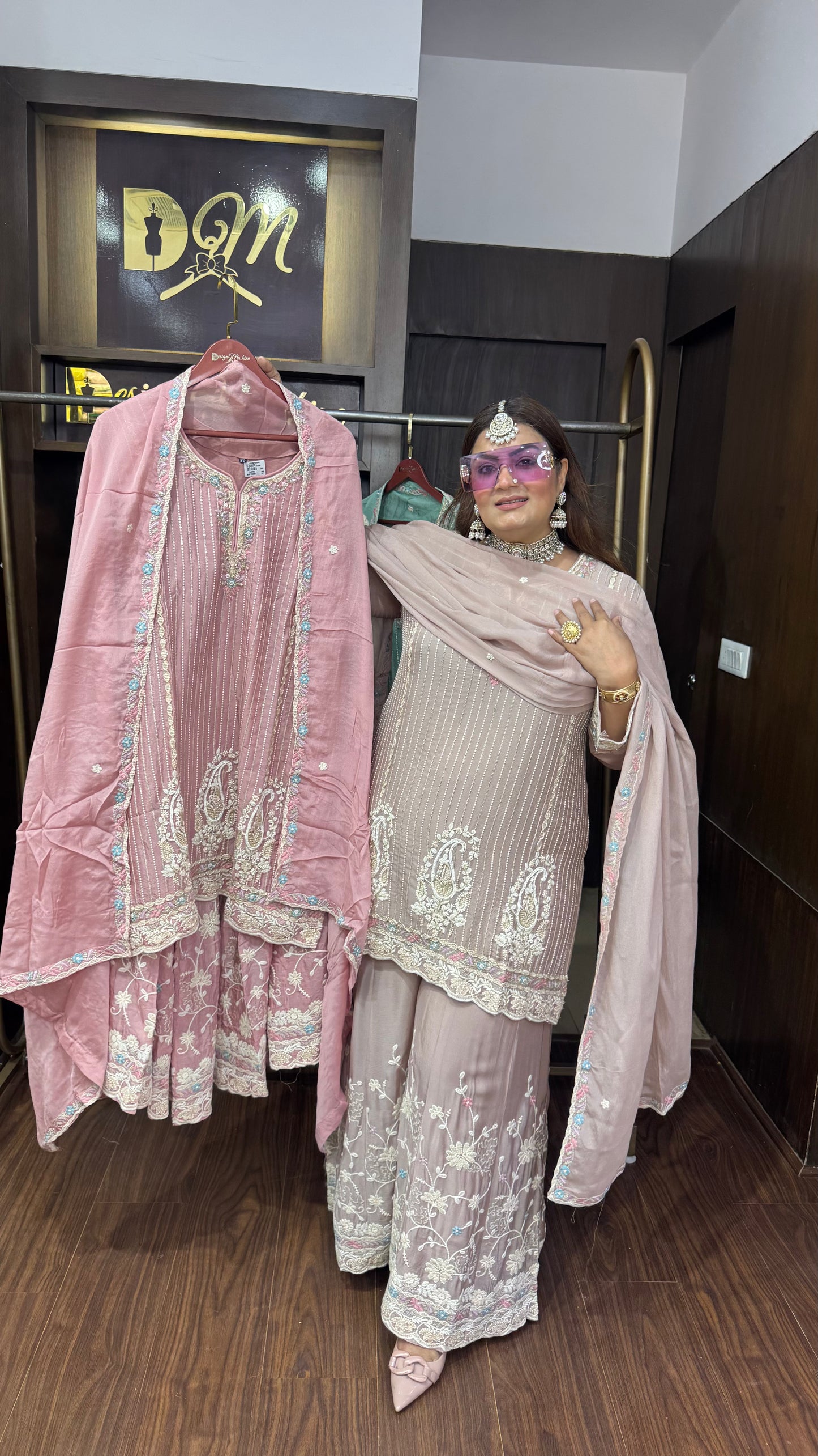 Zyvessa (Pure Chinnon Sharara Suit)