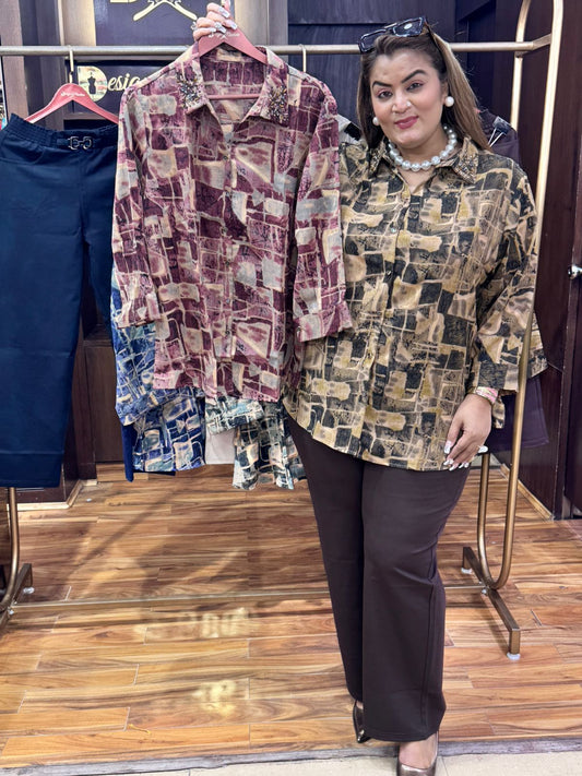 crepe printed top