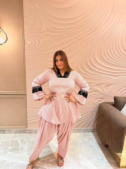 Zareen Crepe Farshi Co-ord Set