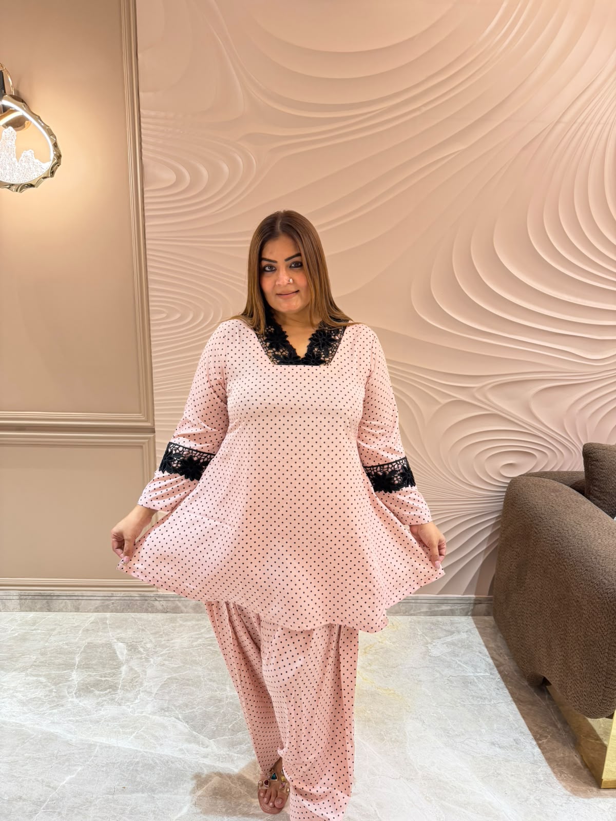 Zareen Crepe Farshi Co-ord Set