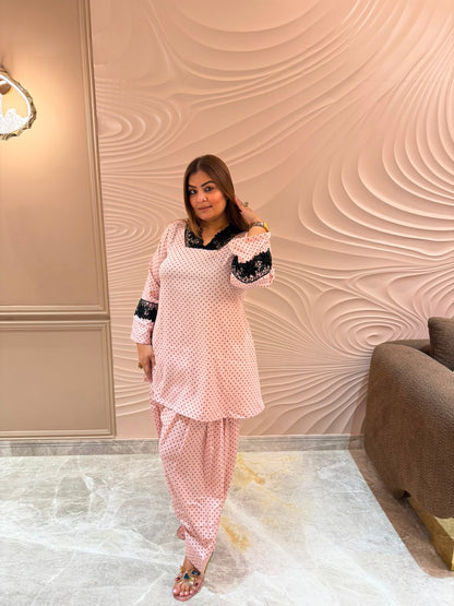 Zareen Crepe Farshi Co-ord Set
