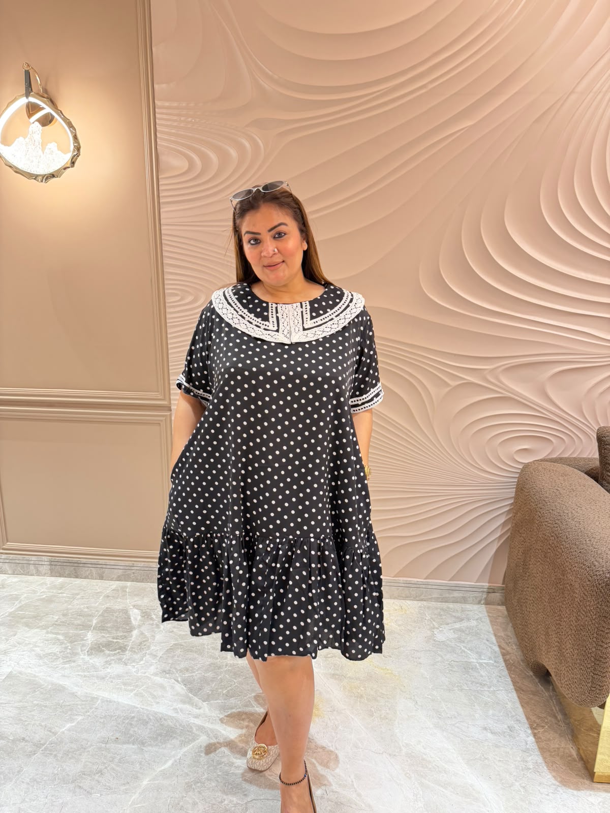 Elara Polka Dress