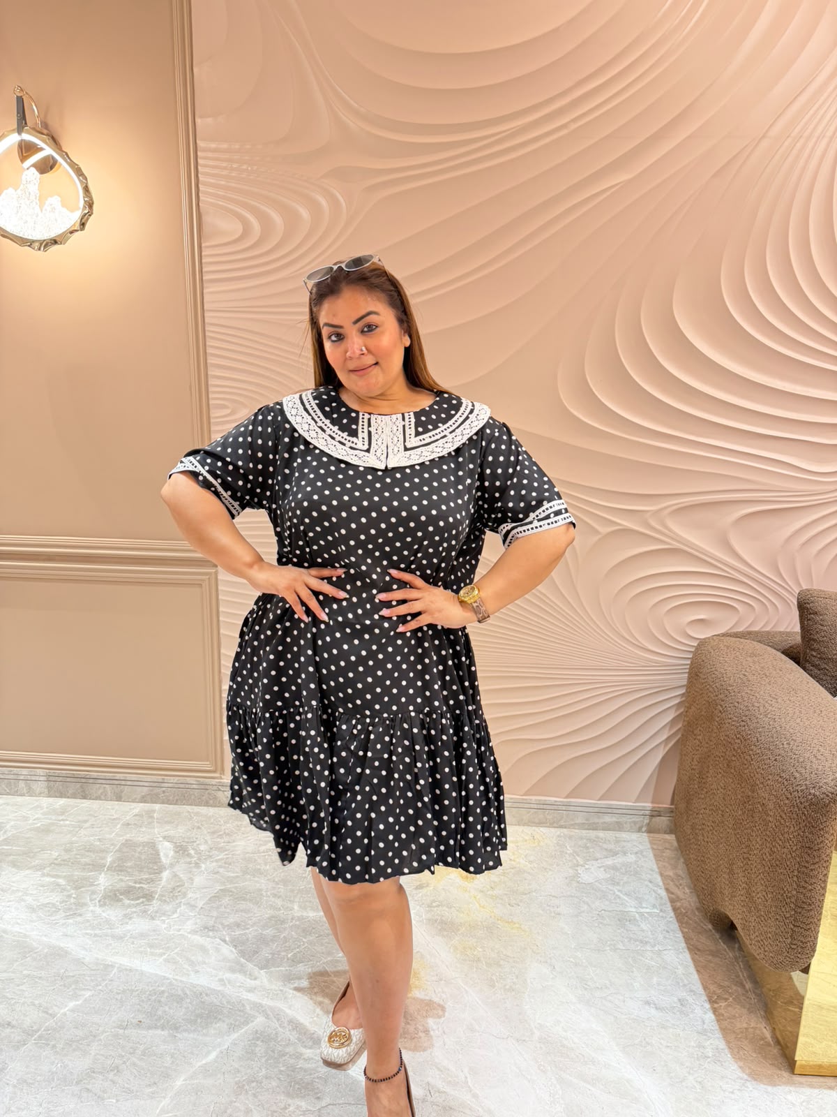 Elara Polka Dress
