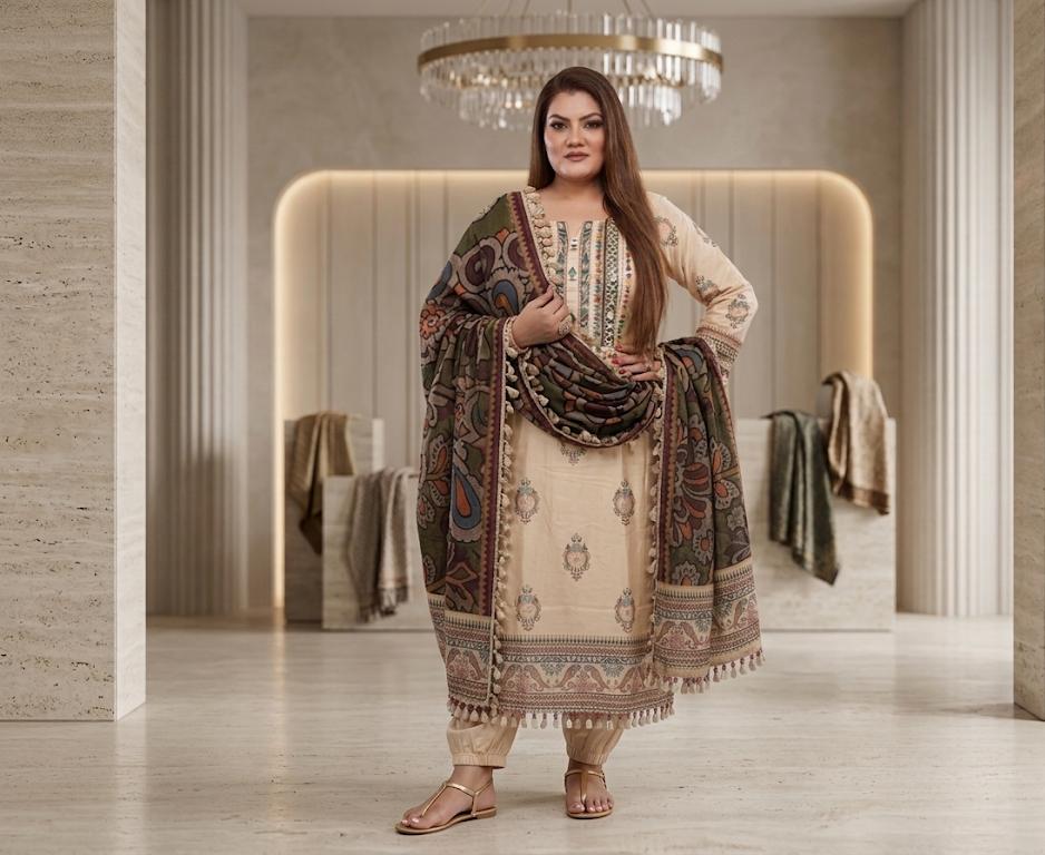 Royal Ethnic Embroidered Suit Set (Cotton)