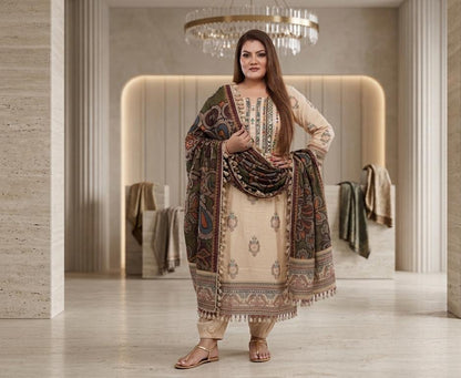 Royal Ethnic Embroidered Suit Set (Cotton)