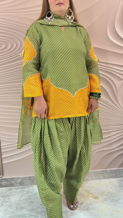 Reva (Beautiful Soft Kota Cotton Full Lining Lehriya)